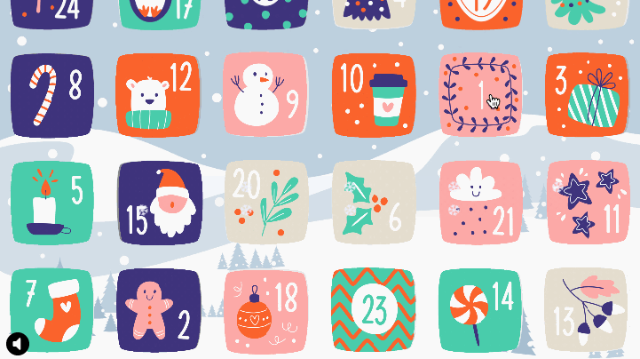 calendrier de l'Avent animés